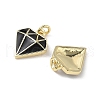 Brass Enamel Charms KK-Q039-05B-G-2