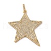 Brass Micro Pave Cubic Zirconia Pendants KK-U076-09G-1