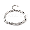 304 Stainless Steel Column Link Chain Bracelets for Women BJEW-F488-50P-2