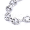Unisex 304 Stainless Steel Cable Chain Bracelets BJEW-P245-39P-2