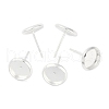 304 Stainless Steel Stud Earring Settings STAS-H436-20B-G01-1