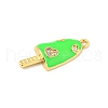 Rack Plating Brass Micro Pave Cubic Zirconia Pendants KK-P277-08G-3
