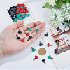SUPERFINDINGS 60Pcs 3 Colors Plastic Fishing Swivels Cross-Line FIND-FH0010-10-5