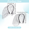 Olycraft 2Pcs 2 Colors Mesh Veil Cloth Hair Bands FIND-OC0003-95A-2