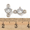 Rack Plating Brass Pave Clear Cubic Zirconia Links KKB-L215-047A-P-3