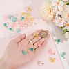 SUNNYCLUE 40Pcs 5 Colors Imitation Jade Glass Beads Pendants FIND-SC0009-72-3