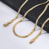 PVD Vacuum Plating 304 Stainless Steel Herringbone Chain Necklaces X-NJEW-F227-02G-04-2