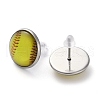 Sport Balls Glass & 304 Stainless Steel Stud Earrings for Women EJEW-H005-01P-04-2