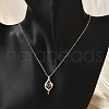 Brass Micro Pave Cubic Zirconia Pendant Neckalces for Women NJEW-S448-03G-3