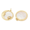 Brass Micro Pave Cubic Zirconia Pendants KK-U058-22G-01-2
