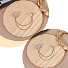 SUPERFINDINGS 2Pcs 2 Colors Zinc Alloy Hanging Chain Brooches AJEW-FH0004-96-4