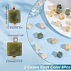 ARRICRAFT 24Pcs 3 Colors Natural Jade Charms G-AR0006-18-2