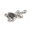 Brass Micro Pave Cubic Zirconia Pendants KK-E795-24P-01-2