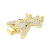 Brass Micro Pave Cubic Zirconia Pendants ZIRC-F138-03G-3