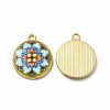 Alloy Printed Pendants PALLOY-D581-03-2