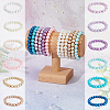 12Pcs 12 Colors Glass Pearl Stretch Bracelets Set BJEW-FH00001-3