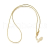 1MM Brass Round Snake Chain Necklaces NJEW-M108-35G-2