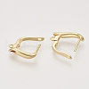 Brass Hoop Earring Findings with Latch Back Closure KK-T048-031G-NF-3