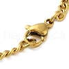 304 Stainlessa Steel Curb Chain Pendant Necklaces NJEW-H034-02G-3