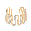 Brass Open Cuff Ring for Women RJEW-C102-20GP-2