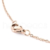 304 Stainless Steel Pendant Necklaces NJEW-O122-02B-RG-3