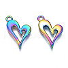 Rainbow Color Alloy Pendants PALLOY-N156-181-NR-2