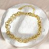 Brass Infinity Link Chain Bracelets for Women Men BJEW-K273-12G-1