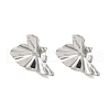 304 Stainlee Steel with Plastic Pearl Studs Earring EJEW-Z045-14P-2