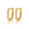 Rectangle S925 Sterling Silver Hoop Earrings AK6460-1-1