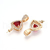 Brass Micro Pave Cubic Zirconia Pendants ZIRC-T016-22-2