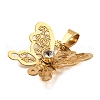 Ion Plating(IP) 304 Stainless Steel Pendant with Rhinestone STAS-H182-10G-2