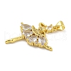 Rack Plating Brass Micro Pave Cubic Zirconia Pendants KK-G513-94G-02-2