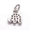 Brass Micro Pave Cubic Zirconia Pendants ZIRC-K070-42P-2