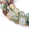 Natural Striped Agate/Banded Agate Beads Strands X1-G-G582-6mm-49-3