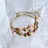 Star Ceramic Beads Braided Bead Bracelets FS-WGBFE2E-05-1