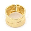 Non-Tarnish Vintage Hammered Alloy Wide Hinged Bangles for Women BJEW-L629-08G-2