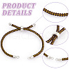 Unicraftale 10Pcs 10 Colors Adjustable Nylon Cord Slider Bracelet Making MAK-UN0001-56-5