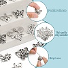 40Pcs 8 Styles Tibetan Style Alloy Pendants TIBE-YW0001-65-3