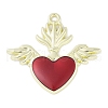 Rack Plating Alloy Enamel Pendants PALLOY-F018-32G-02-1