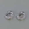 Elegant Fashionable Twisted C-shaped Brass Stud Earrings AO6382-2