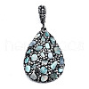 Polymer Clay Rhinestone Pendants RB-S056-11A-B-2