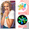  72Pcs 12 Colors  Luminous Hexagon Food Grade Silicone Beads SIL-TA0001-36-9