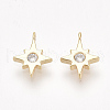 Brass Cubic Zirconia Charms KK-S350-364-1