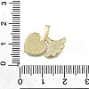 Brass Micro Pave Clear Cubic Zirconia Pendants KK-V010-30G-3