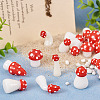 32Pcs 8 Style Luminous Mushroom Resin Display Ornaments DJEW-TA0001-02-15