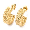 Ion Plating(IP) 304 Stainless Steel Stud Earrings EJEW-G395-28G-1