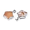 Natural Cherry Blossom Agate Pendants G-N326-105-3