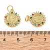 Brass Micro Pave Cubic Zirconia Pendants KK-C092-19E-G-3