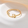 304 Stainless Steel Cuff Rings for Women RJEW-D285-01G-U-4