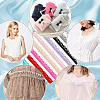 BENECREAT 30 Yards 10 Colors Polyester Elastic Flower Lace Ribbons OCOR-BC0006-76-6
